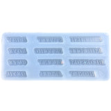 English Letter Silicone Mold for Epoxy Resin Filler