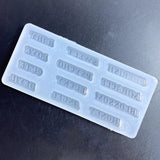 English Letter Silicone Mold for Epoxy Resin Filler