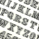 English Letters Silicone Mold Resin Keychain Mold Leopard Decoration Mold