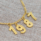 Personalized Birth Year Choker Necklace 1990 Jewelry