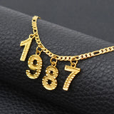 Personalized Birth Year Choker Necklace 1990 Jewelry