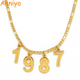 Personalized Birth Year Choker Necklace 1990 Jewelry