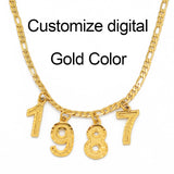 Personalized Birth Year Choker Necklace 1990 Jewelry