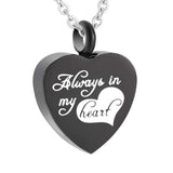 Heart Pendant Stainless Steel Ashes Keepsake Urn Necklace
