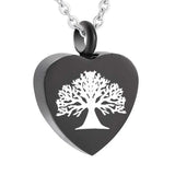 Heart Pendant Stainless Steel Ashes Keepsake Urn Necklace