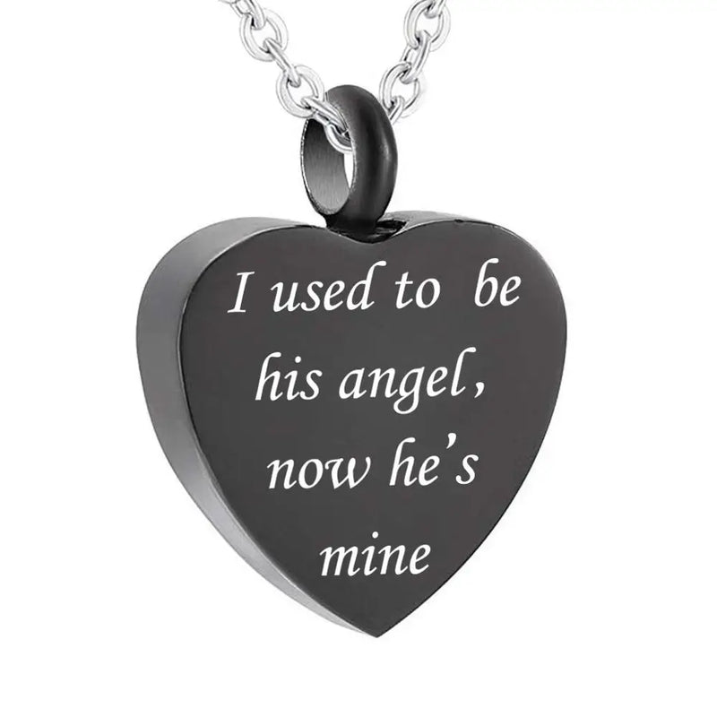 Heart Pendant Stainless Steel Ashes Keepsake Urn Necklace