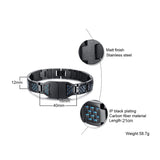 Engravable Dragon Scorpion Wolf Carbon Fiber Men ID Bracelet