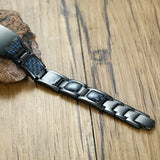 Engravable Dragon Scorpion Wolf Carbon Fiber Men ID Bracelet