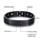 Engravable Medical Alert ID Bracelet DIABETES EPILEPSY ALZHEIMER'S