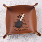Catch All Tray Desktop Storage Tray PU Leather Plate Home Decoration Tray