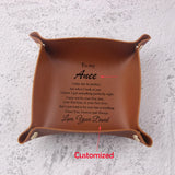 Catch All Tray Desktop Storage Tray PU Leather Plate Home Decoration Tray