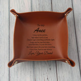 Catch All Tray Desktop Storage Tray PU Leather Plate Home Decoration Tray