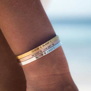 Personalized Coordinates 5mm Bracelet Stainless Steel