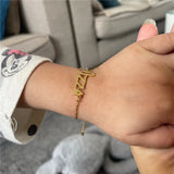 Personalized Stainless Steel Baby Bracelet Custom Name Engraved Gift