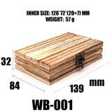 Engrave Logo Wood Brooches Jewelry Storage Case Bow Tie Necktie Craft