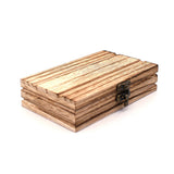 Engrave Logo Wood Brooches Jewelry Storage Case Bow Tie Necktie Craft