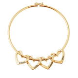 Personalized Family Name Heart Charm Bracelet for Women