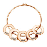 Personalized Family Name Stainless Steel Bracelet - Gift for Mom