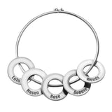 Personalized Family Name Stainless Steel Bracelet - Gift for Mom