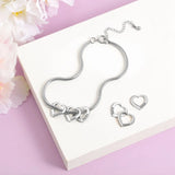 Personalized Heart Charms Bracelet with Family Names