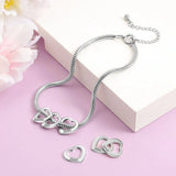 Personalized Heart Charms Bracelet with Family Names