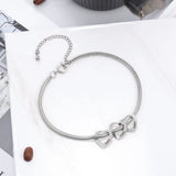 Personalized Heart Charms Bracelet with Family Names