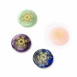 Flower Of Life Metatrone Cube Natural Crystal Stone Reiki Healing