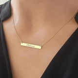 Name Bar Necklace Stainless Steel Collier Femme