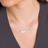 Name Bar Necklace Stainless Steel Collier Femme