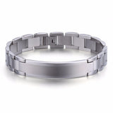 Personalized ID Bracelet for Men Stainless Steel Wristband Adjustable