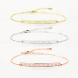 Engrave Name Personalized Bracelets Stainless Steel Nameplate Bracelet