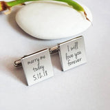 Personalized Handwriting Cufflinks Wedding Gift for Him
