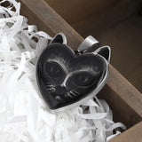 Stainless Steel Cat Head Pendant Necklace Vintage Animal Jewelry