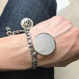 Engraved AYATUL KURSI Hamsa Hand Evil Eye Bangle