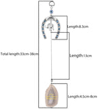 Engraved Agate Slice Lucky Elephant Evil Eye Hanging Ornaments