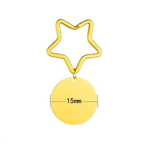 Engraved Baby Name Keychain Personalized Photo Dog Tag Heart Stainless Steel