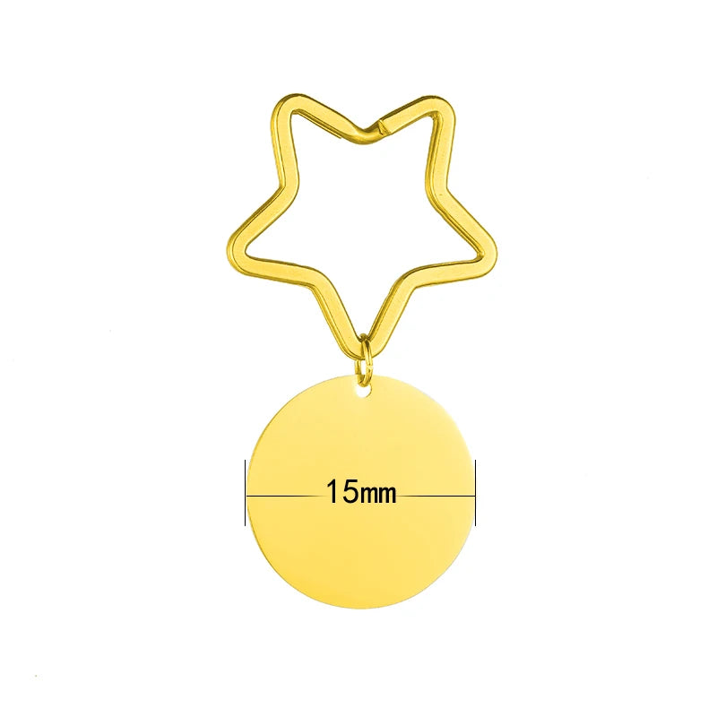 Engraved Baby Name Keychain Personalized Photo Dog Tag Heart Stainless Steel