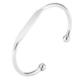 Personalized Engraved Stainless Steel Cuff Bangle Bracelet