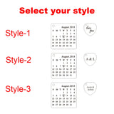 Engraved Calendar Heart Key Chain - Date Keychains for Women