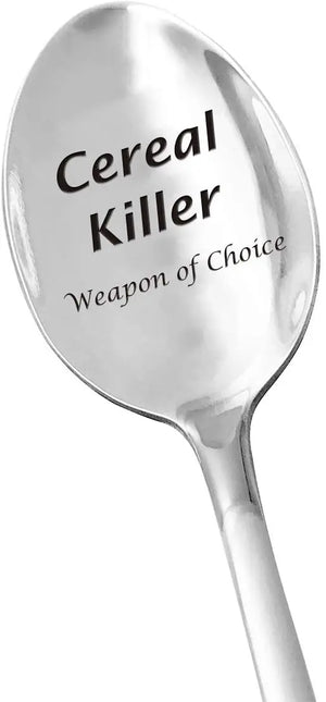 Engraved Cereal Spoon Cereal Killer Weapon of Choice Spoon Stainless Steel