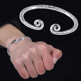 Engraved Charm Cuff Bracelet - Punk Color Jewelry Gift