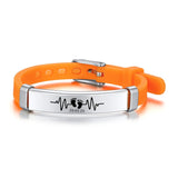 Engraved Child ID Silicone Bracelets Personalized Rubber Name Phone Number