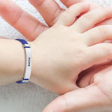 Engraved Child ID Silicone Bracelets Personalized Rubber Name Phone Number