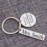 Engraved Name Keychain - Influence of a Great Teacher - Key Tag