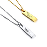 Personalized Birth Flower Necklace Stainless Steel Wedding Jewelry