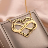Personalized Silver Name Pendant Necklace Gift for Mom