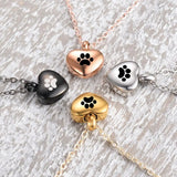 Engraved Heart Pets Paw Urn Necklace/Bracelet