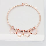 Engraved Heart Bracelets Personalized Stainless Steel Family Name Bracelet