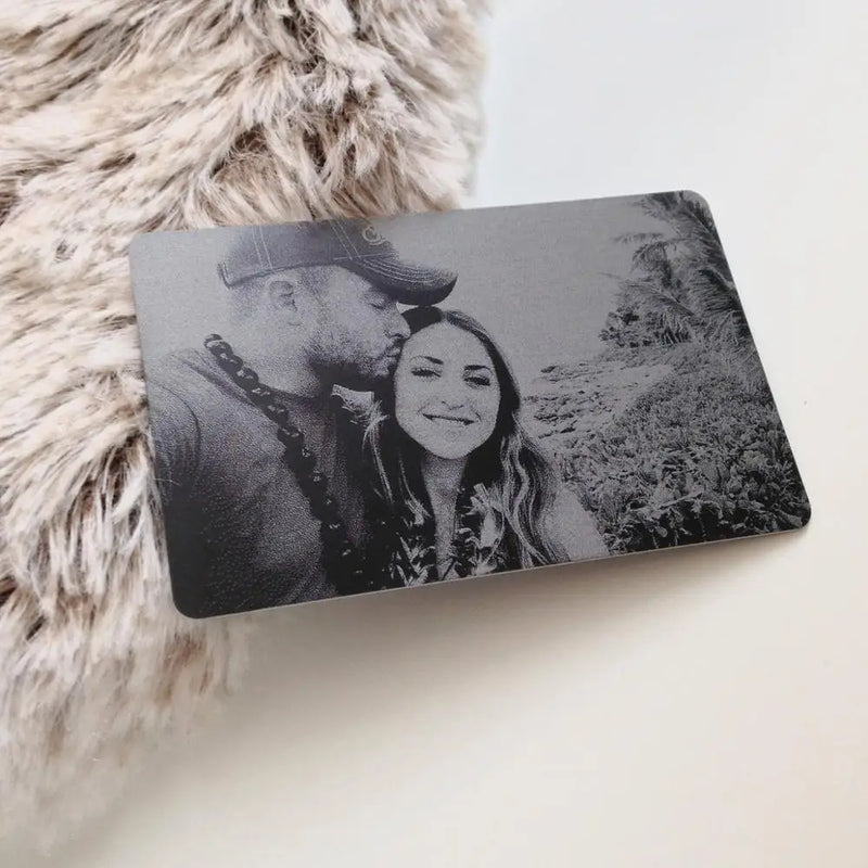 Personalized Laser Picture Wallet Insert for Father's Gift with Your Handwriting