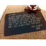 Personalized Laser Picture Wallet Insert for Father's Gift with Your Handwriting